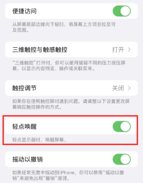 右玉苹果授权维修站分享iPhone轻点无法唤醒怎么办 