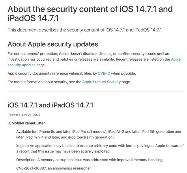 右玉苹果手机维修分享iOS 14.7.1 正式版更新内容及升级方法 